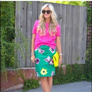 {J.Crew} floral punk pencil skirt - NEW WITH TAGS